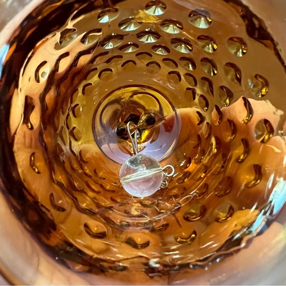 Antique - Amber Glass Bell, orange gold brown dinner bell, decorative bell - Picture 4 of 13